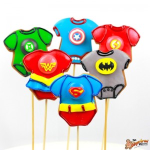 Super Hero Baby Cookie Pops
