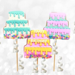 Birthday Cake cookie pops