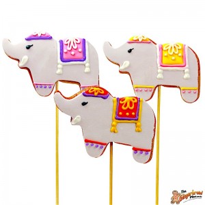 Cookie pops Indian elephant