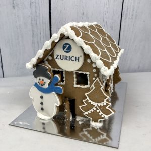 Gingerbread House Zurich- Snowman not included in price