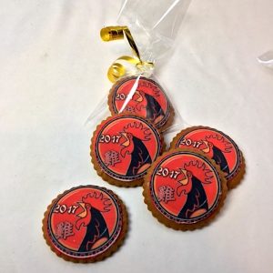 Chinese New Year Cookie Favours Year of the Rooster 2017