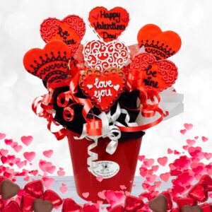 Red Romance Cookie Bouquet