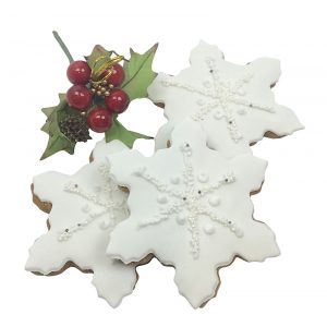 Cookie snowflake pearled