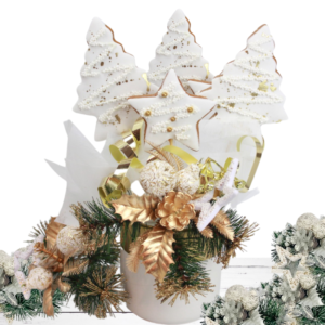 Shimmer Cookie Bouquet a beautiful cookie gift to celebrae Christmas