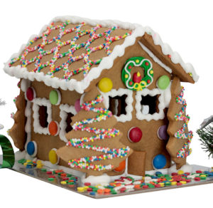 Cheerful gingerbread house