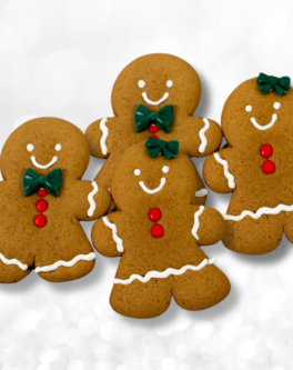 Chunky Gingerbread people decorated and ready to be enjoyed