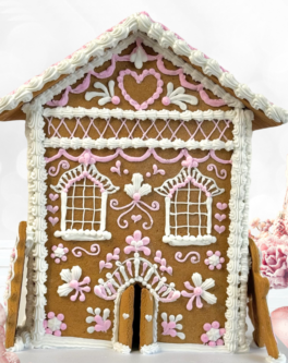 Pinkmas Hansel and Gretel Gingerbread House vintage style